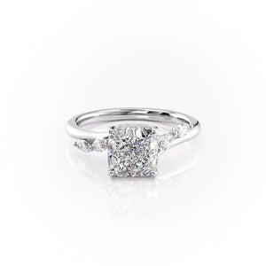 The Nova Set With A 1 Carat Cushion Lab Diamond