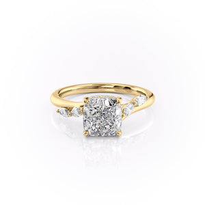 The Nova Set With A 1 Carat Cushion Lab Diamond