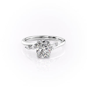 The Nova Set With A 1 Carat Elongated Cushion Lab Diamond