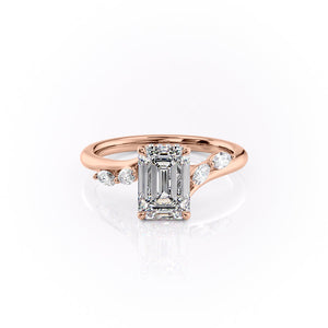 The Nova Set With A 2 Carat Emerald Lab Diamond
