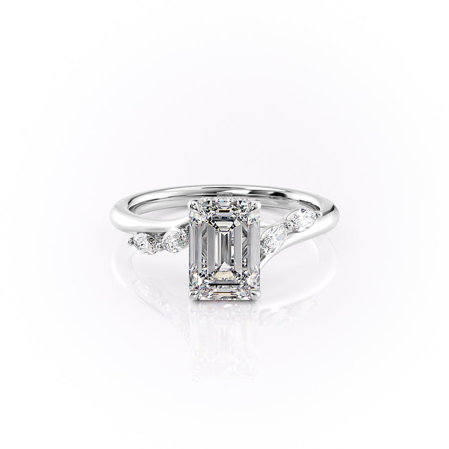 The Nova Set With A 2 Carat Emerald Lab Diamond
