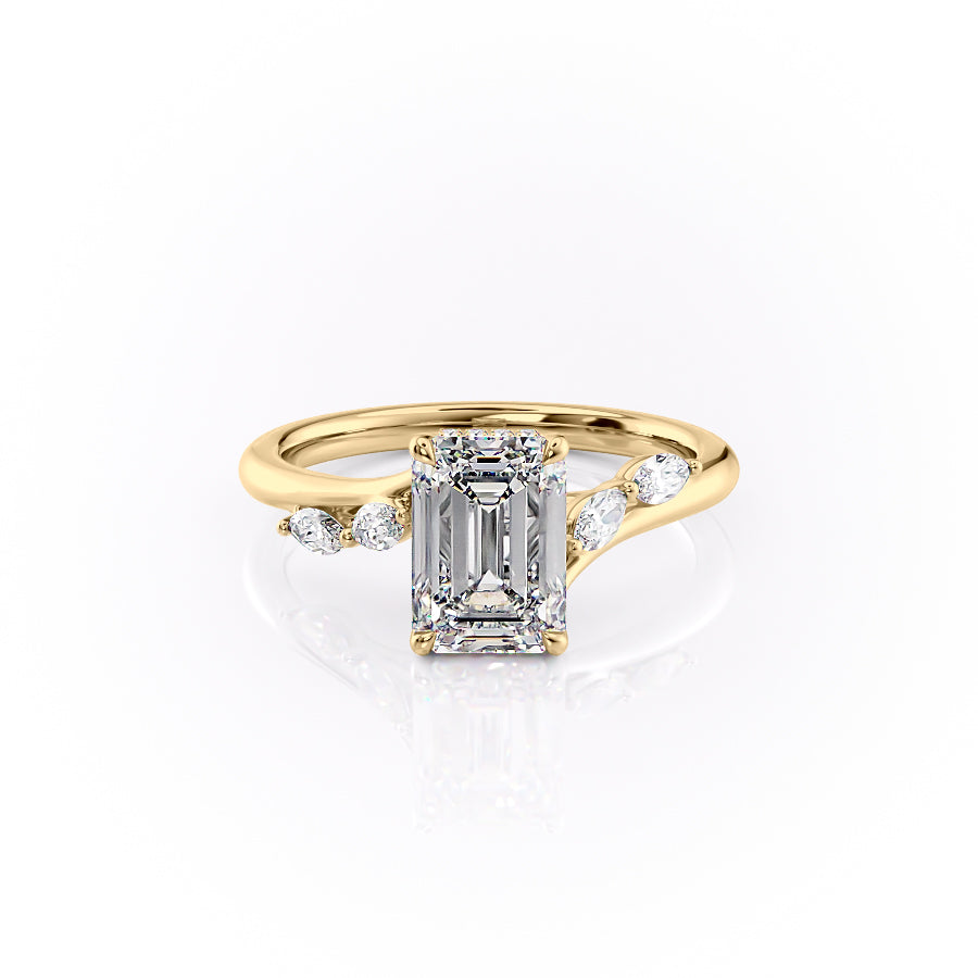 The Nova Set With A 1.5 Carat Emerald Lab Diamond