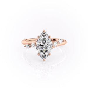 The Nova Set With A 1 Carat Marquise Lab Diamond