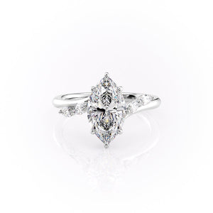 The Nova Set With A 3 Carat Marquise Lab Diamond