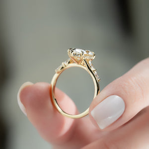 The Nova Set With A 1.5 Carat Marquise Lab Diamond