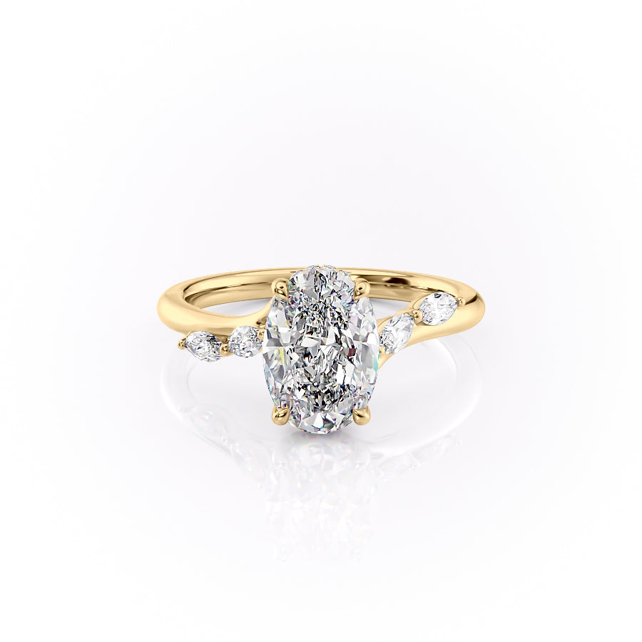 The Nova Set With A 1.5 Carat Oval Lab Diamond