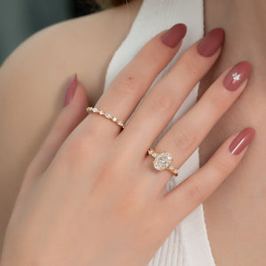 The Nova Set With A 2 Carat Oval Moissanite