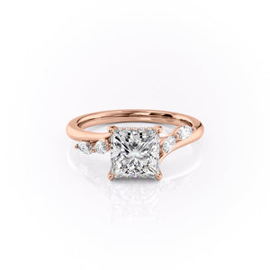 The Nova Set With A 1 Carat Princess Moissanite