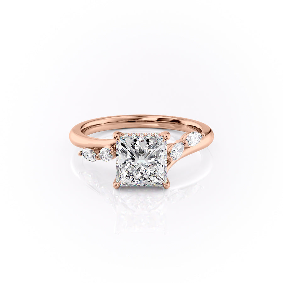 The Nova Set With A 2 Carat Princess Lab Diamond