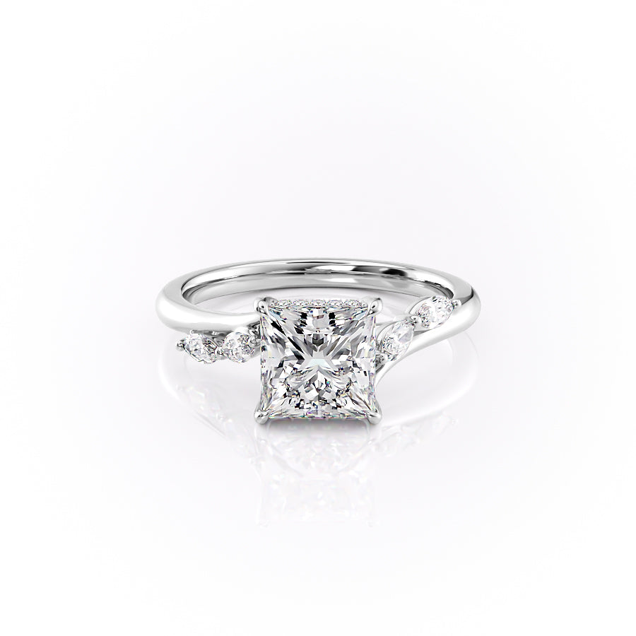 The Nova Set With A 2 Carat Princess Lab Diamond