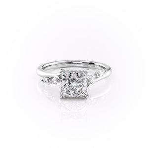 The Nova Set With A 2.5 Carat Princess Lab Diamond