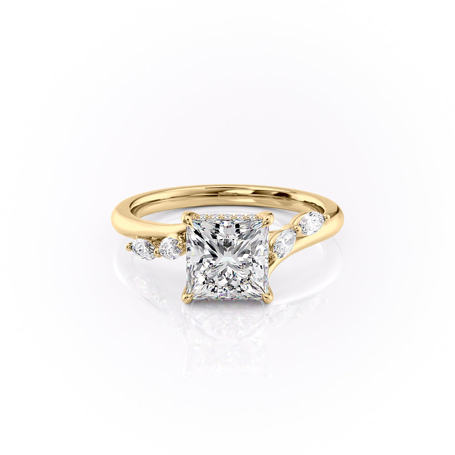 The Nova Set With A 1 Carat Princess Lab Diamond