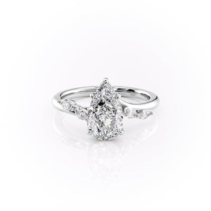 The Nova Set With A 1 Carat Pear Moissanite