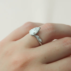 The Nova Set With A 1 Carat Pear Moissanite