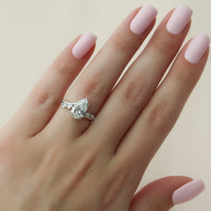 The Nova Set With A 1 Carat Pear Moissanite