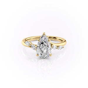 The Nova Set With A 1 Carat Pear Lab Diamond