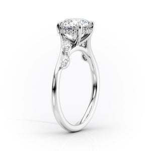 The Nova Set With A 1.5 Carat Cushion Moissanite