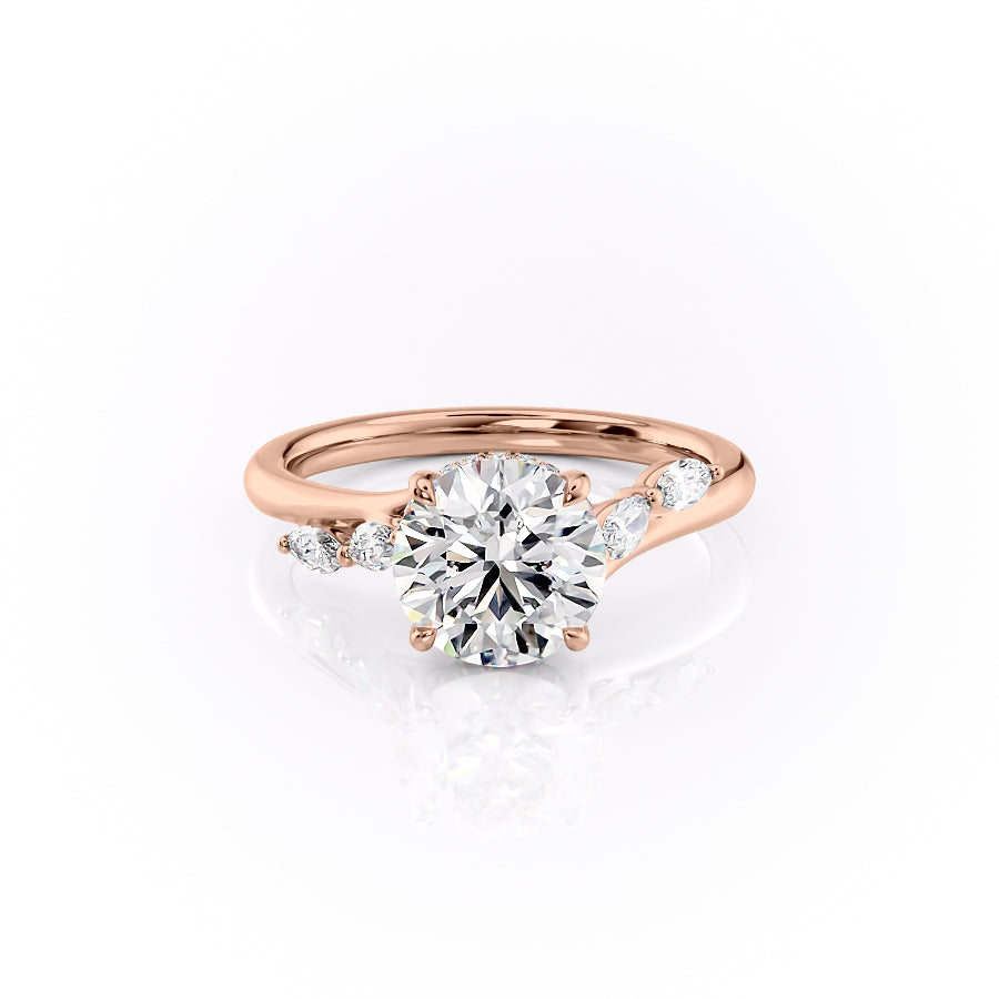 The Nova Set With A 1.5 Carat Round Moissanite