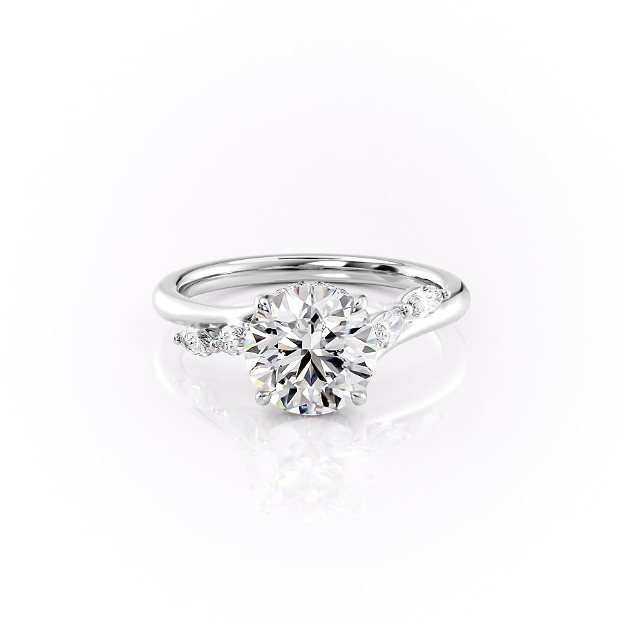 The Nova Set With A 2.5 Carat Round Lab Diamond