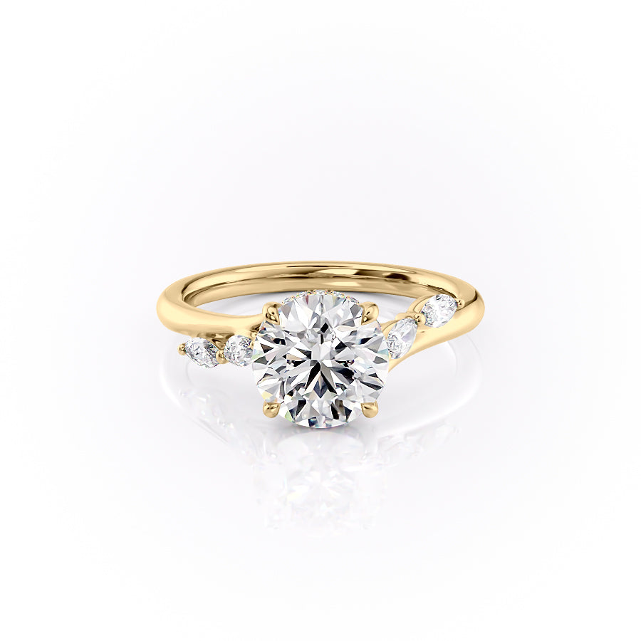 The Nova Set With A 2 Carat Round Moissanite