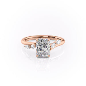 The Nova Set With A 1 Carat Radiant Moissanite
