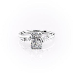 The Nova Set With A 1.5 Carat Radiant Moissanite