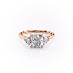 The Hearts Liv Set With A 2 Carat Cushion Lab Diamond