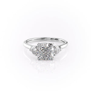 The Hearts Liv Set With A 1 Carat Cushion Lab Diamond