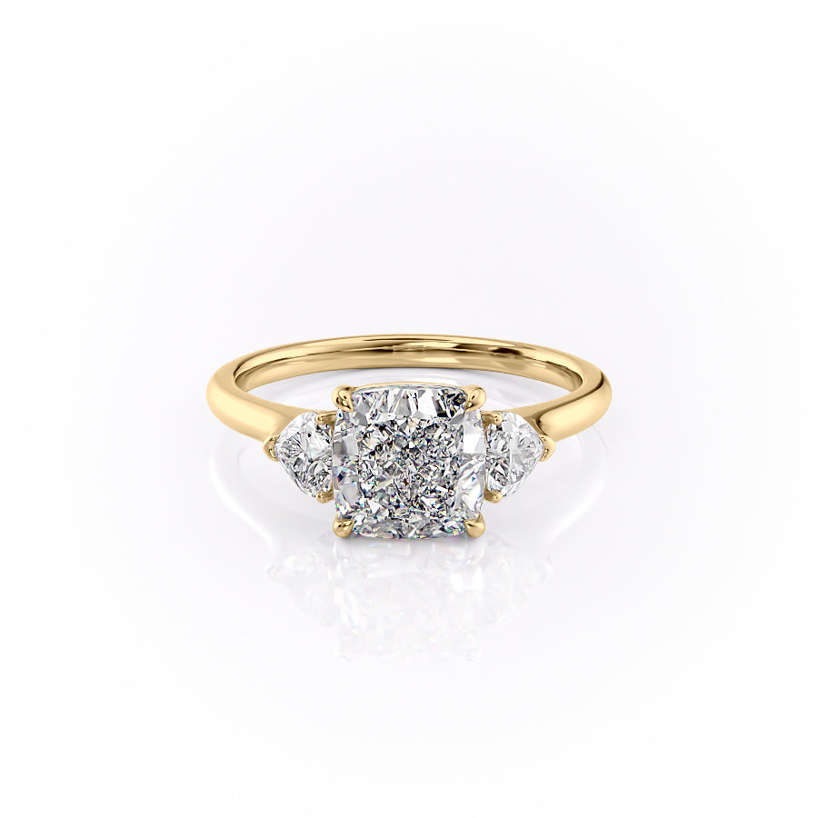 The Hearts Liv Set With A 2.5 Carat Cushion Lab Diamond