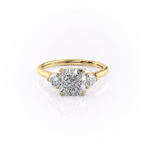 The Hearts Liv Set With A 2.5 Carat Cushion Lab Diamond