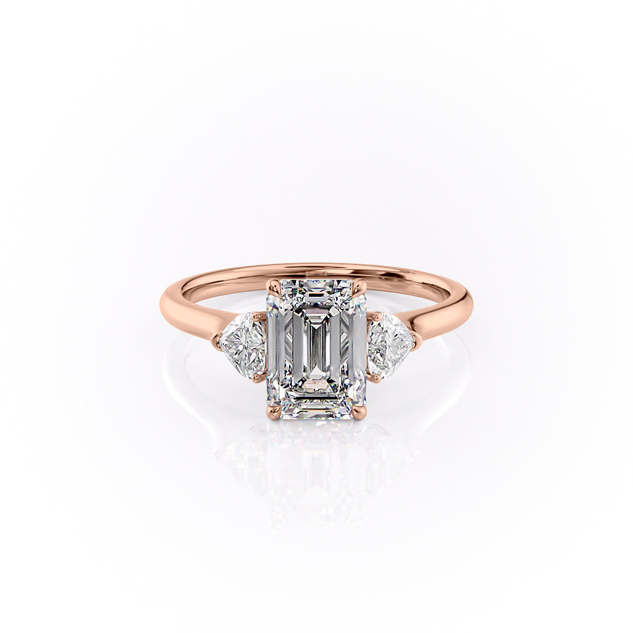 The Hearts Liv Set With A 5 Carat Emerald Moissanite