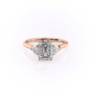The Hearts Liv Set With A 5 Carat Emerald Moissanite