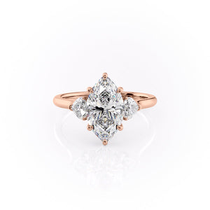 The Hearts Liv Set With A 4 Carat Marquise Moissanite