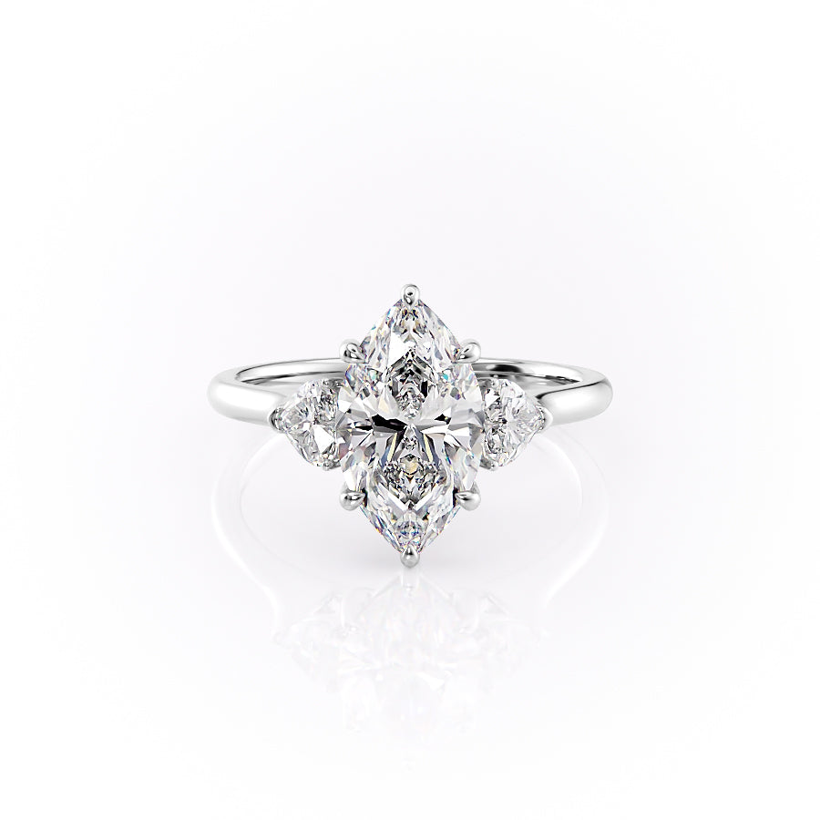 The Hearts Liv Set With A 2 Carat Marquise Lab Diamond