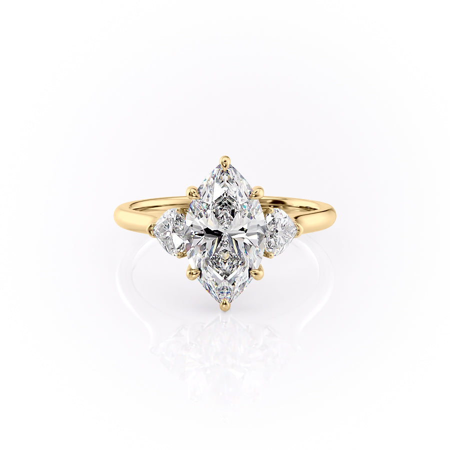 The Hearts Liv Set With A 5 Carat Marquise Moissanite