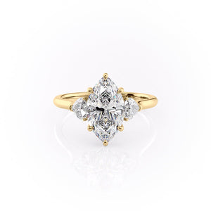 The Hearts Liv Set With A 5 Carat Marquise Moissanite