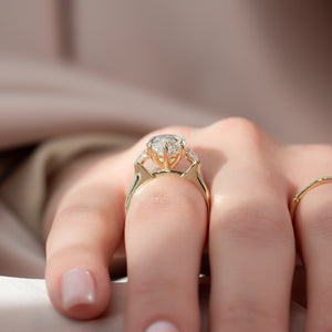 The Hearts Liv Set With A 1 Carat Marquise Moissanite
