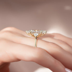The Hearts Liv Set With A 1 Carat Marquise Moissanite