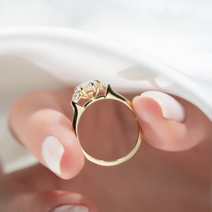 The Hearts Liv Set With A 1 Carat Marquise Moissanite