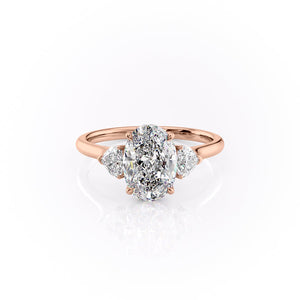 The Hearts Liv Set With A 2.5 Carat Oval Lab Diamond