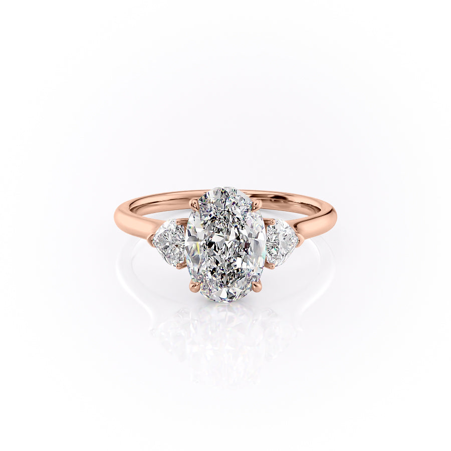 The Hearts Liv Set With A 5 Carat Oval Moissanite