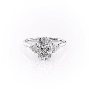 The Hearts Liv Set With A 4 Carat Oval Moissanite
