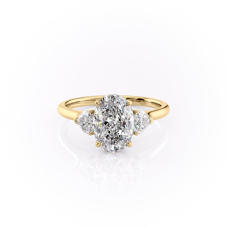 The Hearts Liv Set With A 1 Carat Oval Lab Diamond