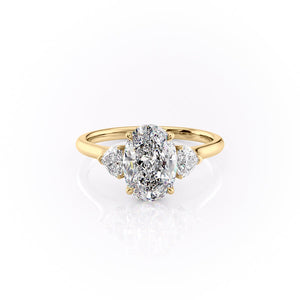 The Hearts Liv Set With A 2 Carat Oval Moissanite