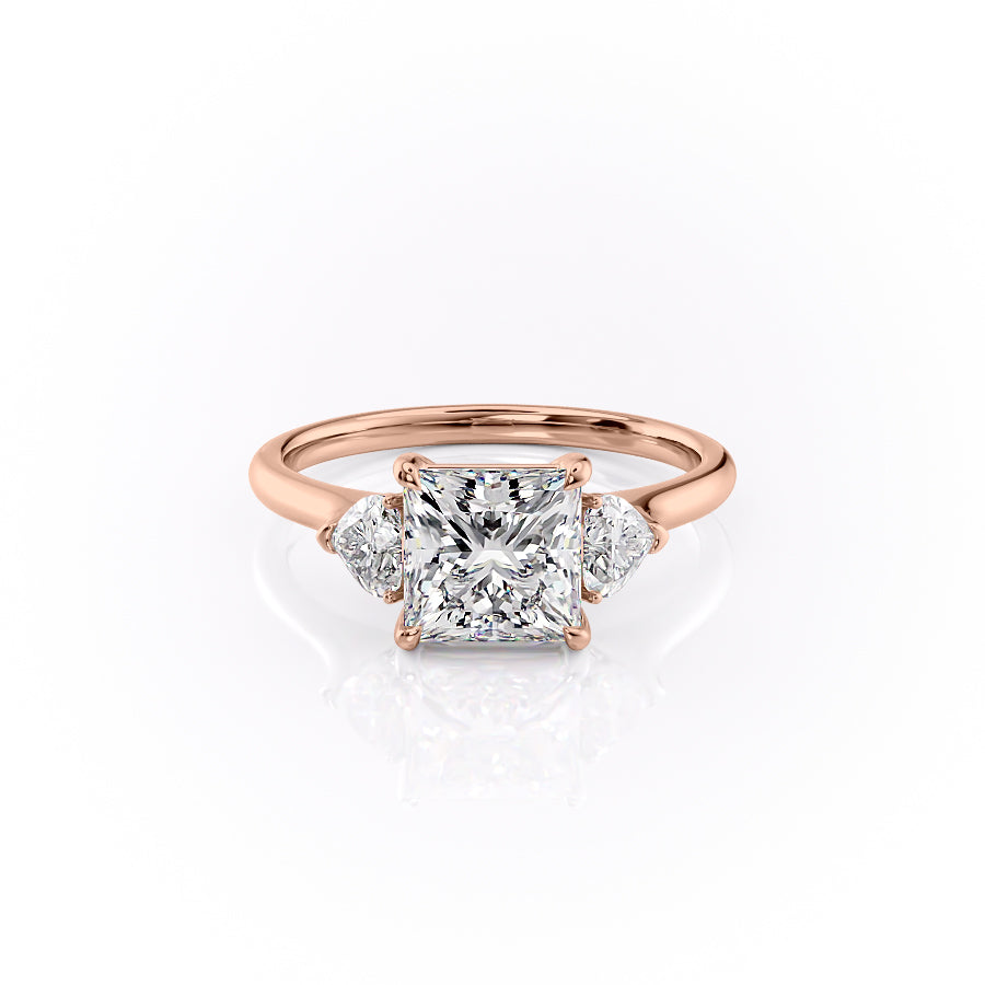 The Hearts Liv Set With A 3 Carat Princess Lab Diamond