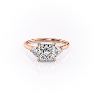 The Hearts Liv Set With A 1.5 Carat Princess Lab Diamond