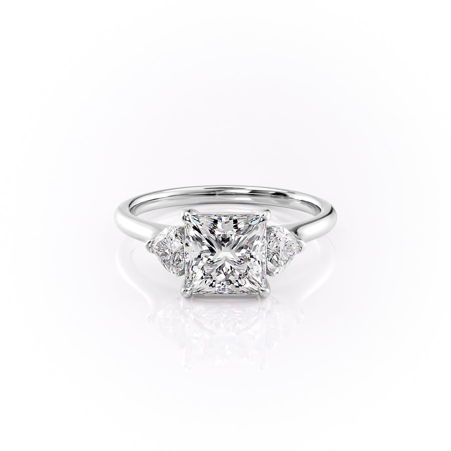 The Hearts Liv Set With A 1.5 Carat Princess Lab Diamond