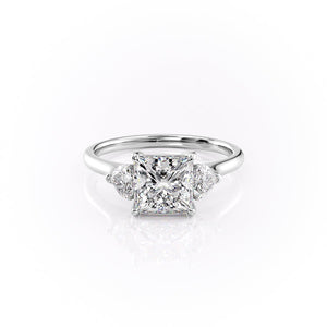 The Hearts Liv Set With A 1.5 Carat Princess Lab Diamond