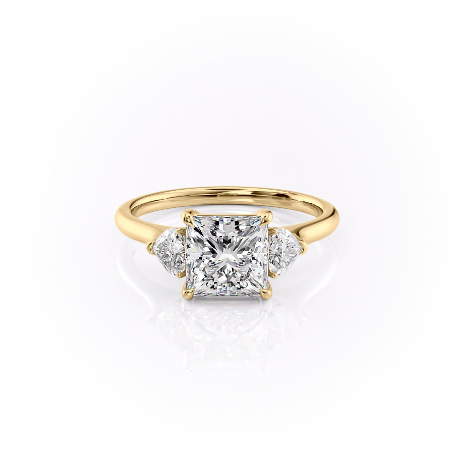 The Hearts Liv Set With A 2 Carat Princess Lab Diamond