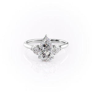 The Hearts Liv Set With A 3 Carat Pear Moissanite